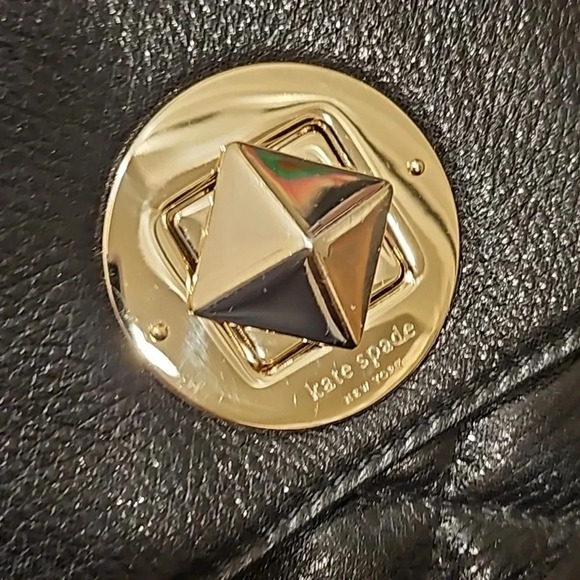 Kate Spade Black Leather Shimmer Quilted Bag - Picture 3 of 8